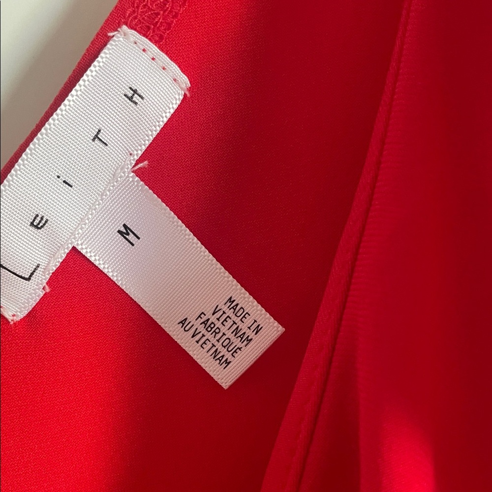 Leith Red Ruffle Bodysuit - Picture 2 of 3